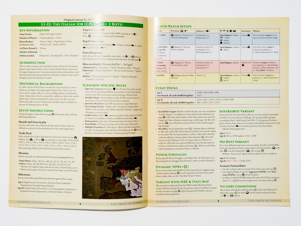 Europa Universalis: TPoP | Scenarios III (printed booklet)